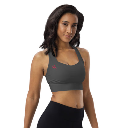 AB Basics Charcoal Longline sports bra