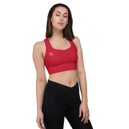 AB Basics Soft Red Longline sports bra