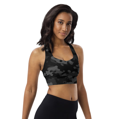 CAMO DARK CAMO ELCLIPSE Longline sports bra