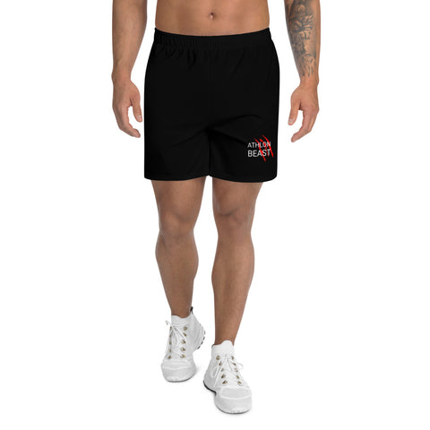 Men's Black Athletic Long Shorts