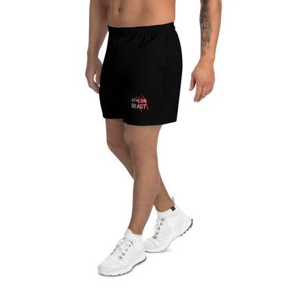 Men's Black Athletic Long Shorts