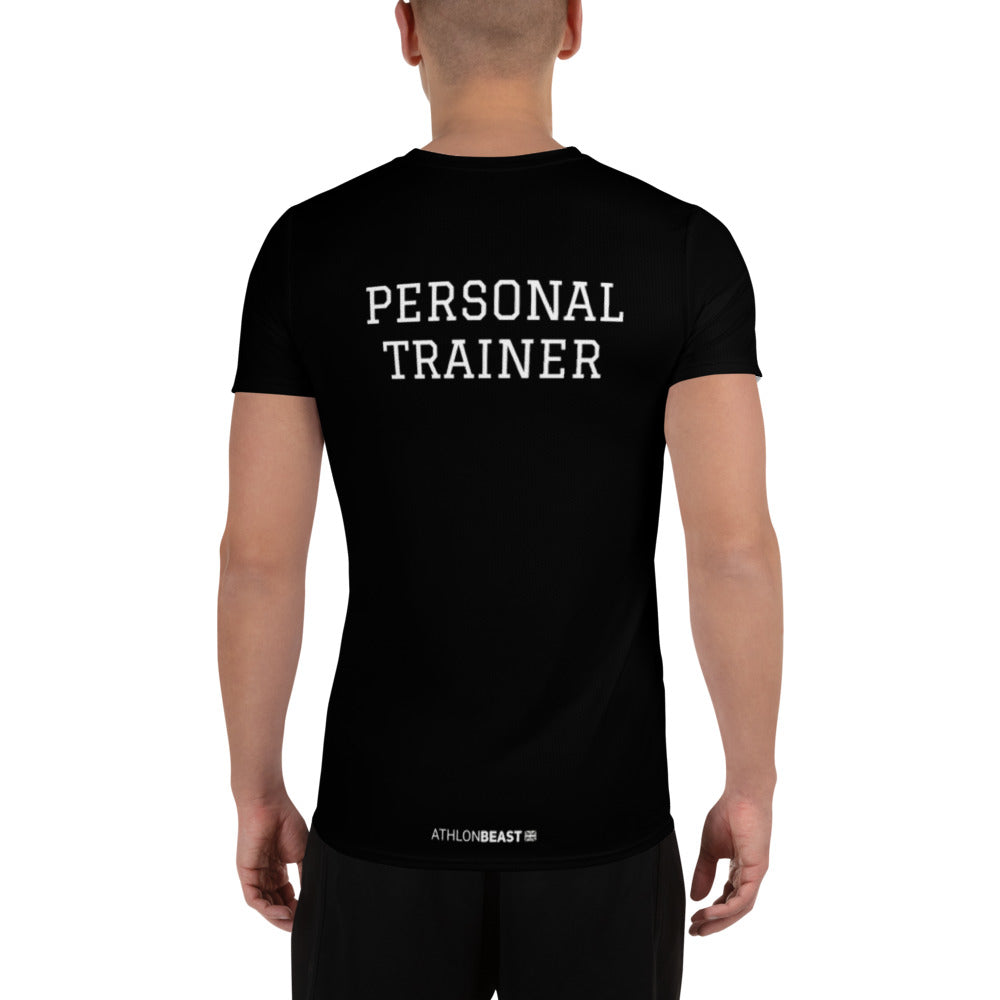 PERSONAL TRAINER Black Men's Athletic T-shirt