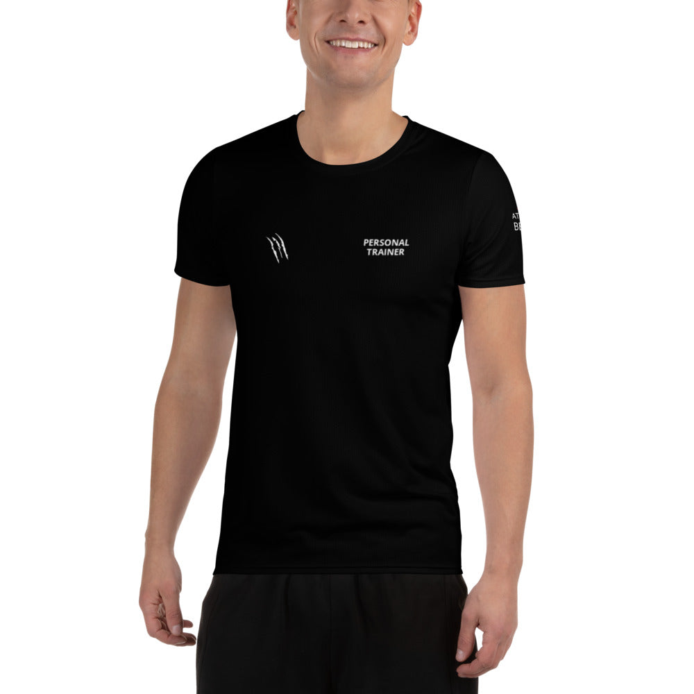 PERSONAL TRAINER Black Men's Athletic T-shirt