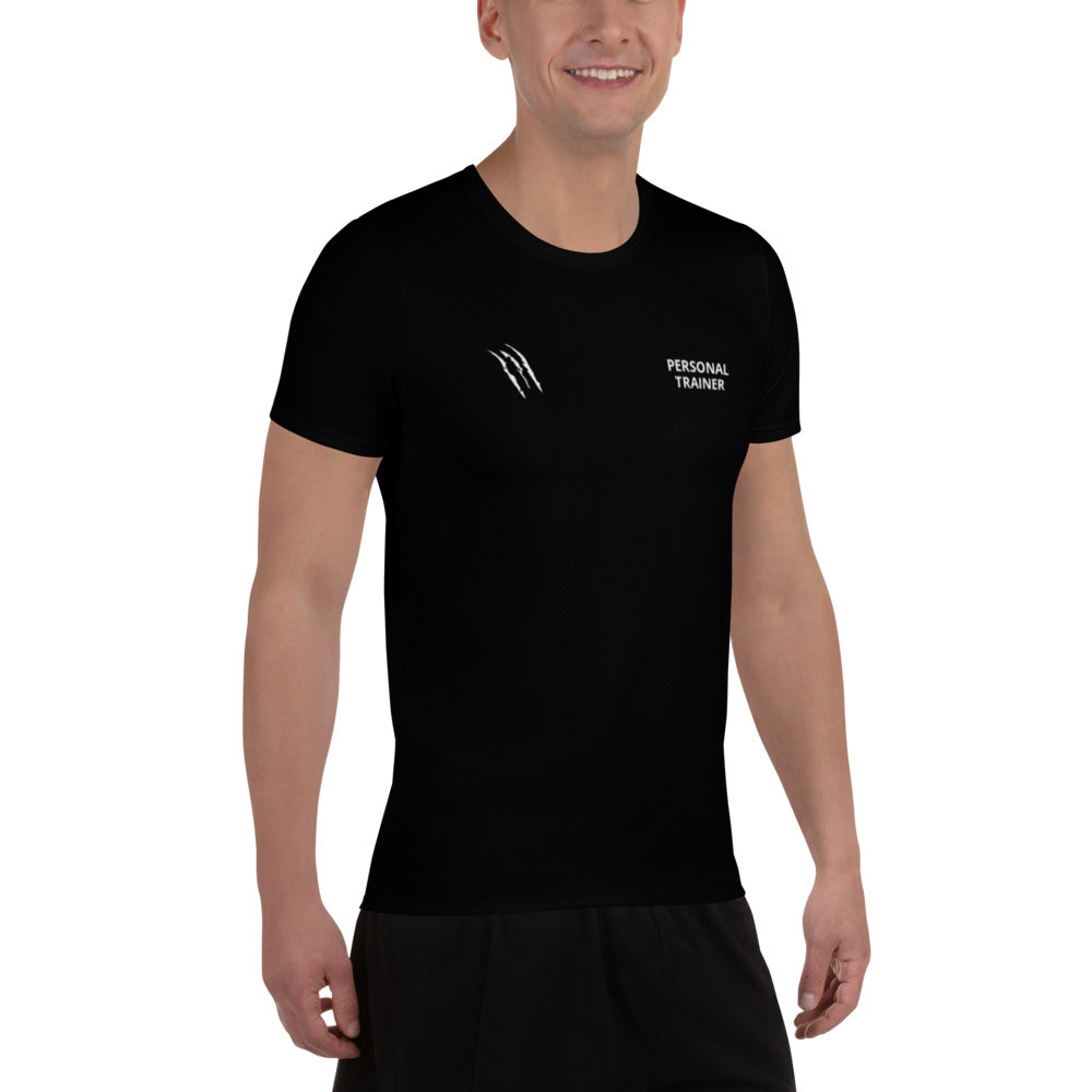 PERSONAL TRAINER Black Men's Athletic T-shirt