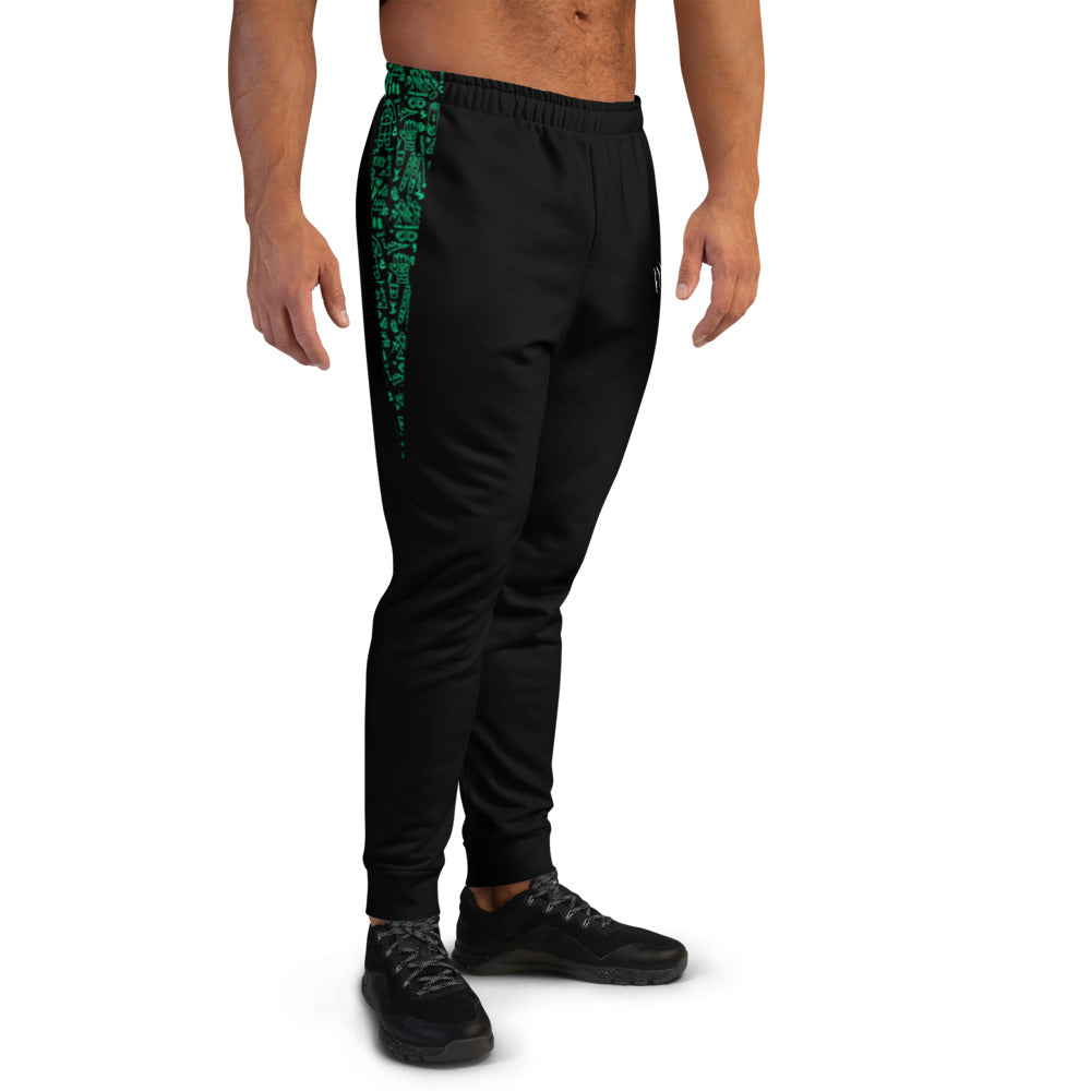 SNOW YOU!!! BLACK / GREEN Men's Joggers Sharp