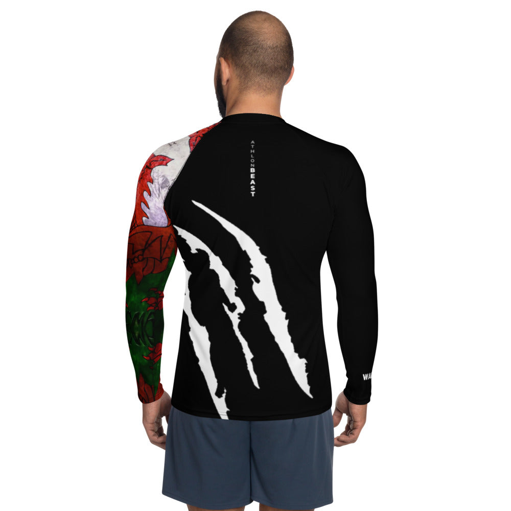 Welsh Warrior Black Men's Rash Guard/VEST