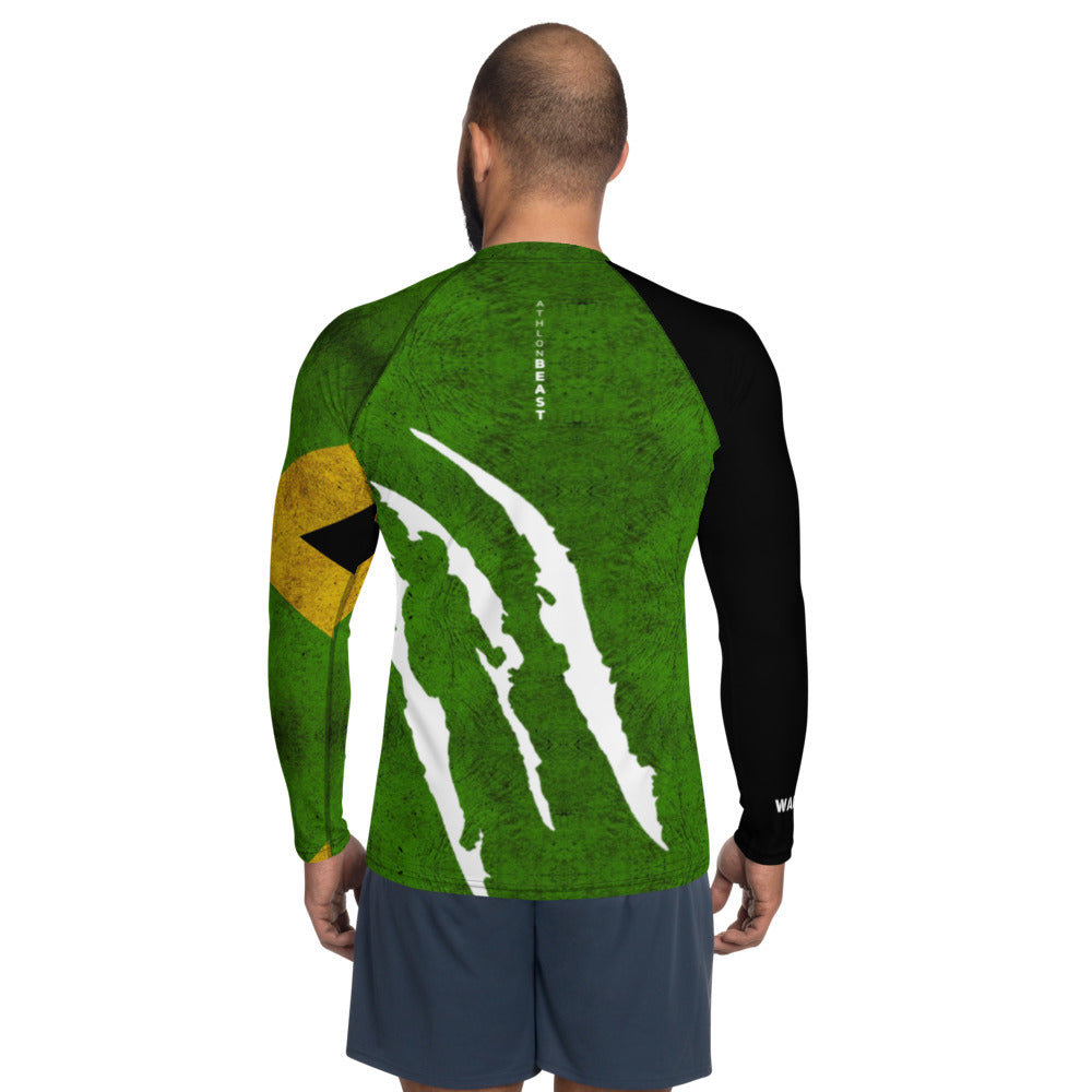 JAMAICAN WARRIOR GREEN Men's Rash Guard/VEST