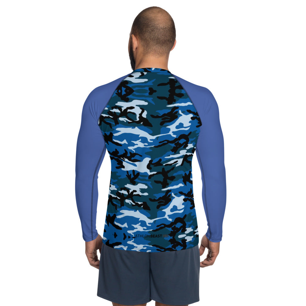 Blue CAMO Men's Rash Guard/vest