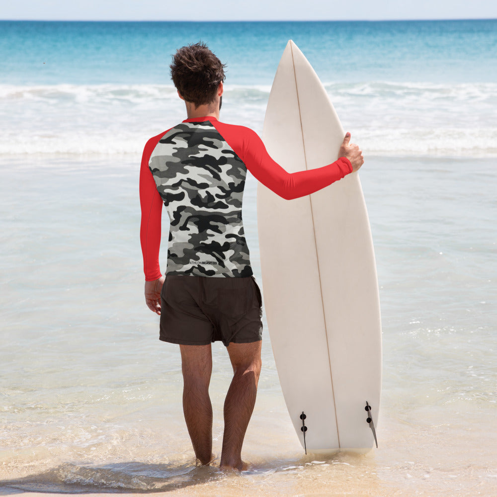 Black & Red CAMO Men's Rash Guard/VEST