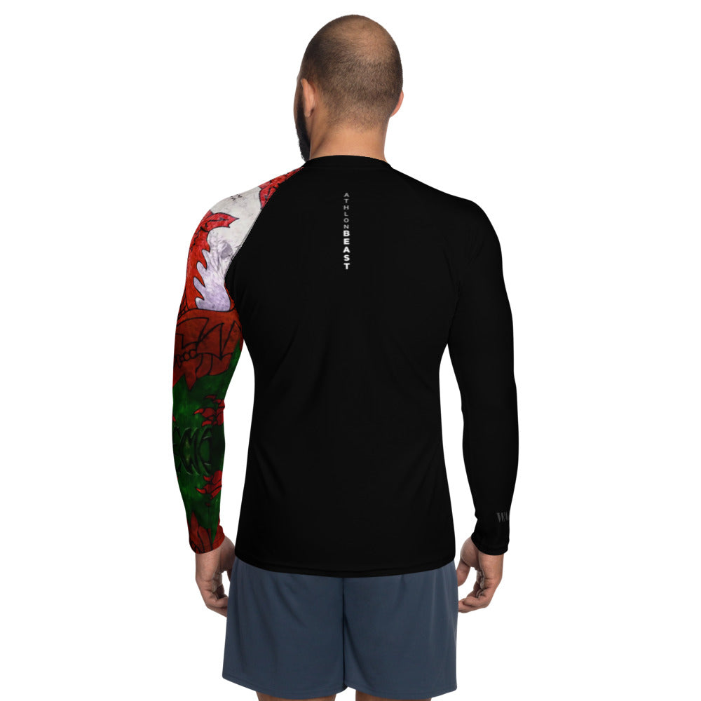 Welsh Warrior 2 Black Men's Rash Guard/VEST