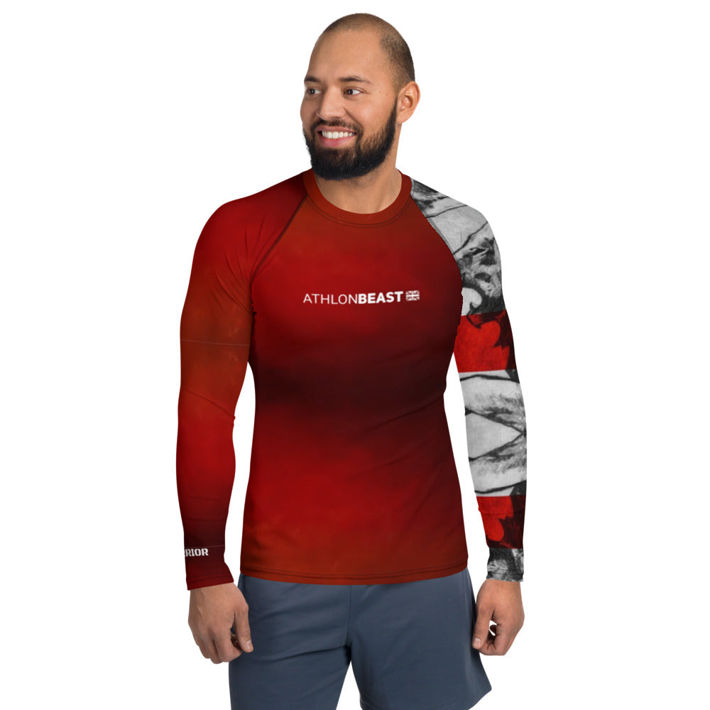 English Warrior Red Men's Rash Guard/VEST