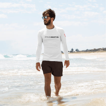 AxB White Men's Rash Guard