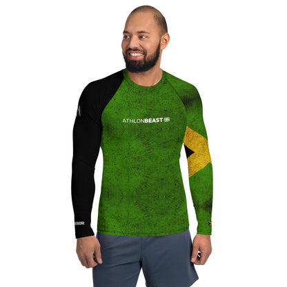 JAMAICAN WARRIOR GREEN Men's Rash Guard/VEST