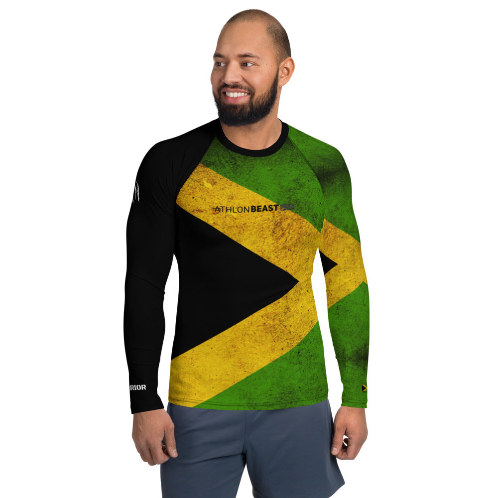 Jamaican Warrior Flag Men's Rash Guard/Vest | Ultimate Protection for Sports