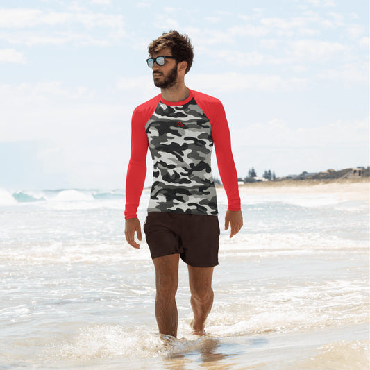 Black & Red CAMO Men's Rash Guard/VEST