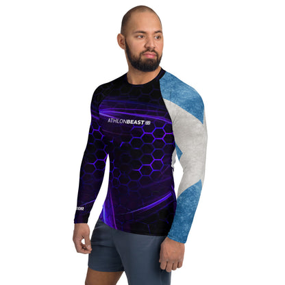 Scottish Warrior Navy Electric Men's Rash Guard / Vest