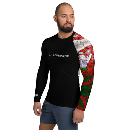 Welsh Warrior Black Men's Rash Guard/VEST