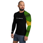 Jamaican Warrior Print Men's Rash Guard/Vest - Durable and Flexible Athletic Wear with UPF 38-40+ Protection