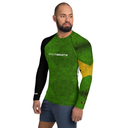 JAMAICAN WARRIOR GREEN Men's Rash Guard/VEST