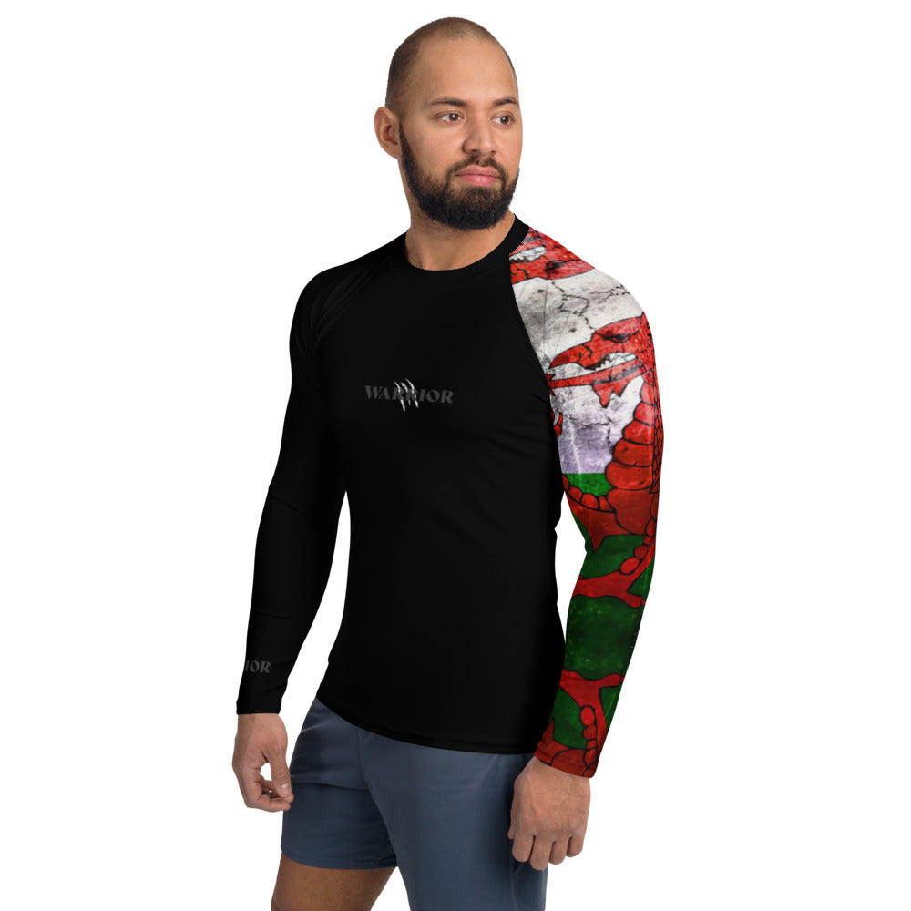 Welsh Warrior 2 Black Men's Rash Guard/VEST