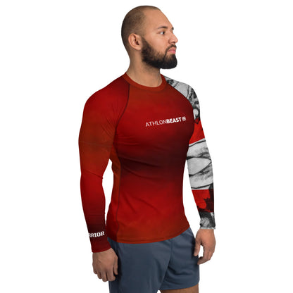 English Warrior Red Men's Rash Guard/VEST