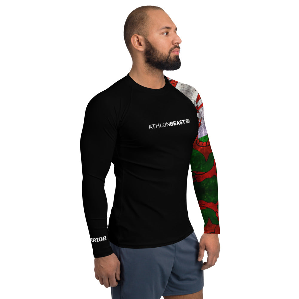 Welsh Warrior Black Men's Rash Guard/VEST