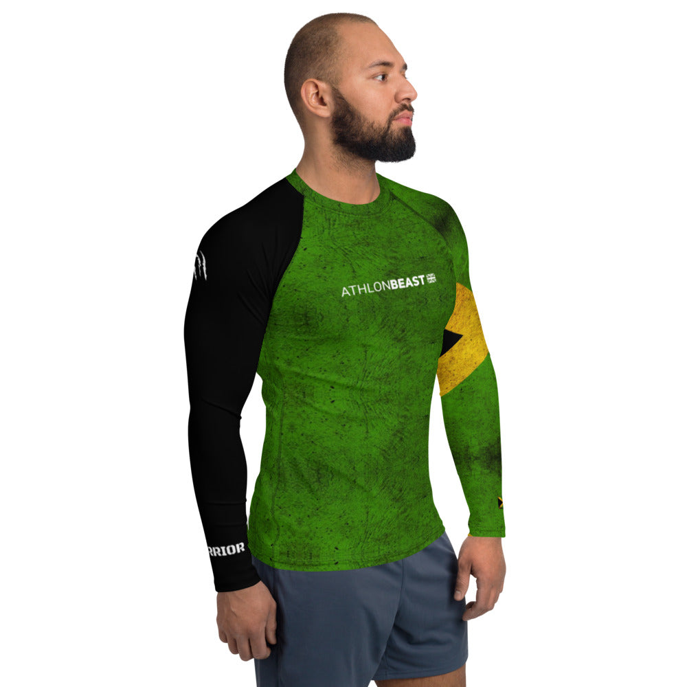 JAMAICAN WARRIOR GREEN Men's Rash Guard/VEST