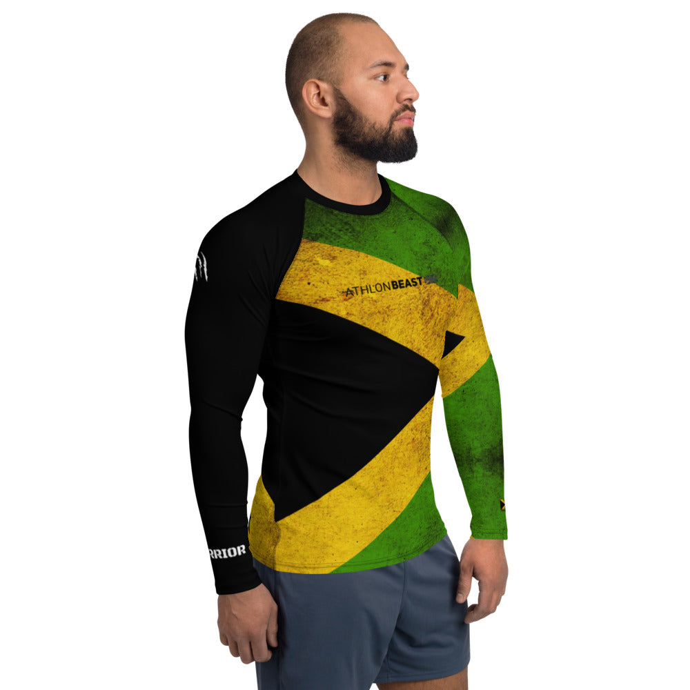 Jamaican Warrior Flag Men's Rash Guard/Vest | Ultimate Protection for Sports