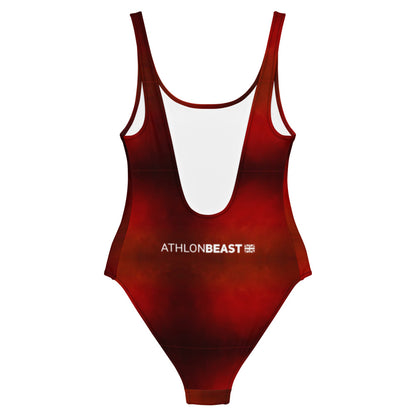 WORK AxB Red One-Piece Swimsuit