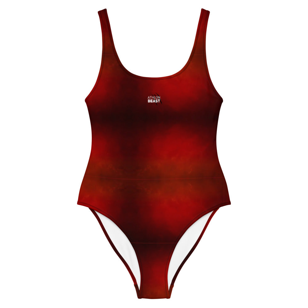 WORK AxB Red One-Piece Swimsuit