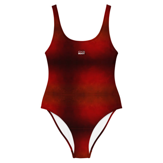 WORK AxB Red One-Piece Swimsuit