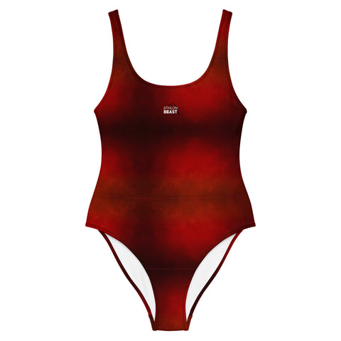 WORK AxB Red One-Piece Swimsuit