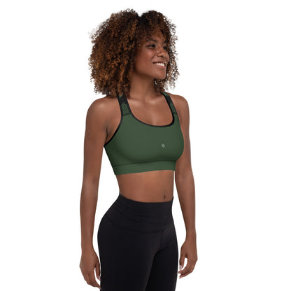 GB RACE GREEN Padded Sports Bra