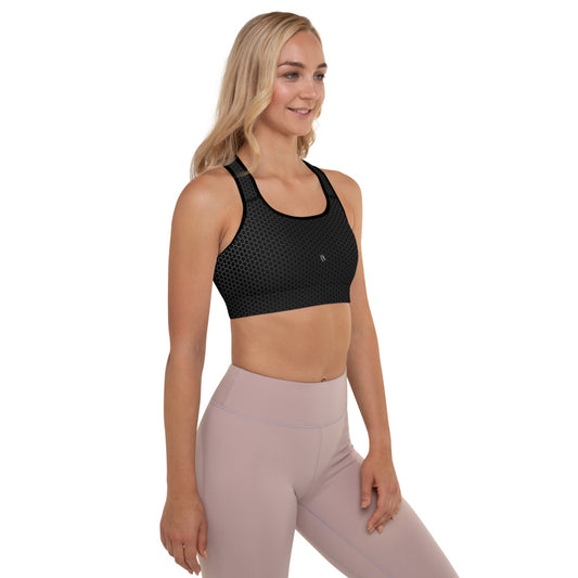 VORTEX BLACK Padded Sports Bra