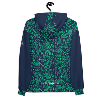 SNOW YOU!!! NAVY/ Green Hoodie