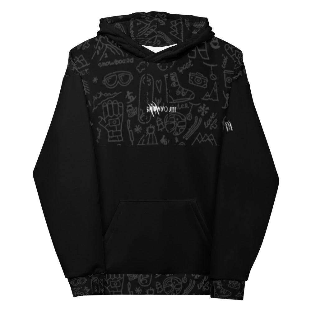 SNOW YOU!!! BLACK / CHARCOAL Hoodie