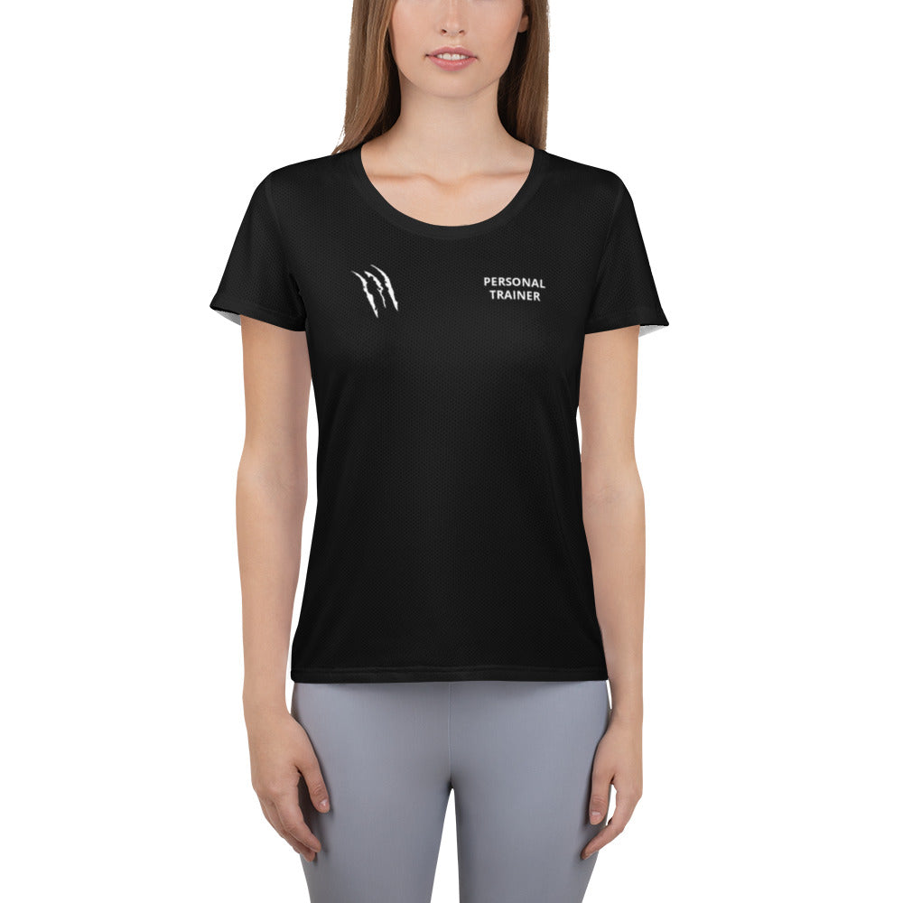 PERSONAL TRAINER Black Women's Athletic T-shirt