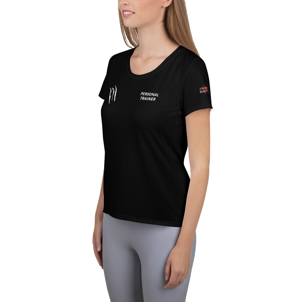 PERSONAL TRAINER Black Women's Athletic T-shirt