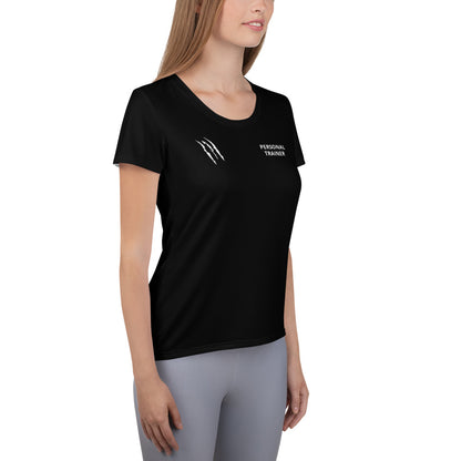 PERSONAL TRAINER Black Women's Athletic T-shirt