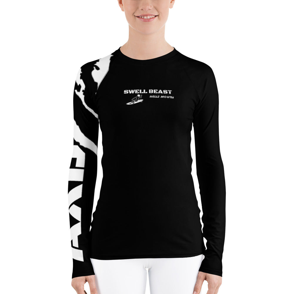 Swell Beast Hells Mouth AXB Black Women's Rash Guard/Vest