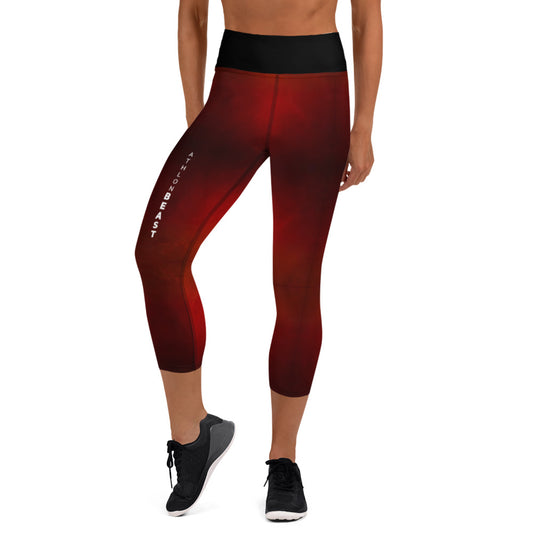 Work AxB Red Yoga Capri Leggings