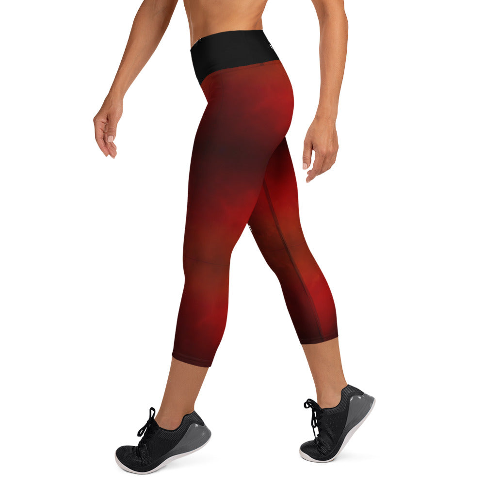 Work AxB Red Yoga Capri Leggings