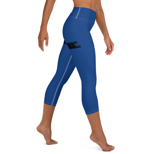 AxT Blue Yoga Capri Leggings