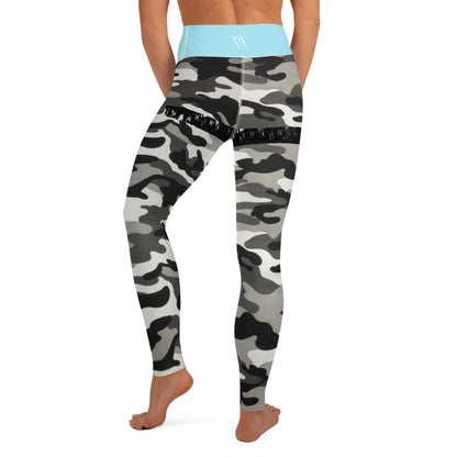 CAMO ICE BLUE YOGA LEGGINGS