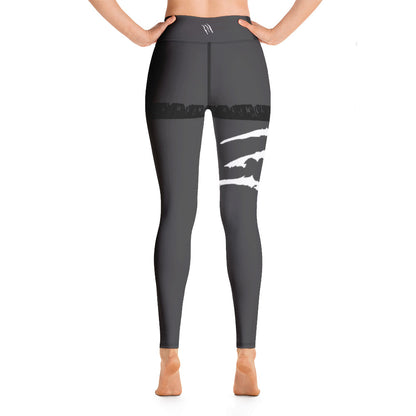 SCRATCH LEG, CHARCOAL BLACK LEGGINGS with Pocket