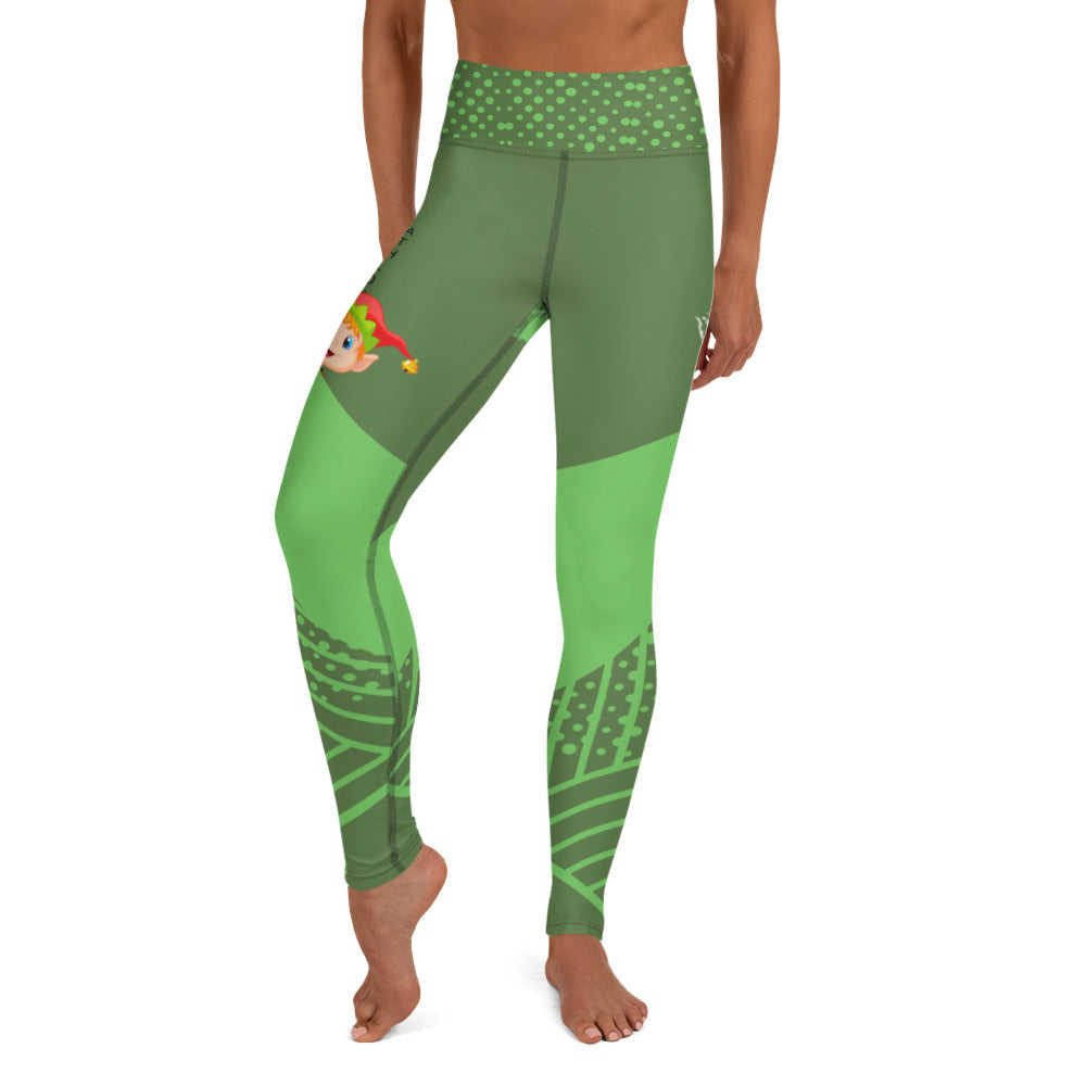 MERRY ELFMAS - WOMENS YOGA LEGGINGS