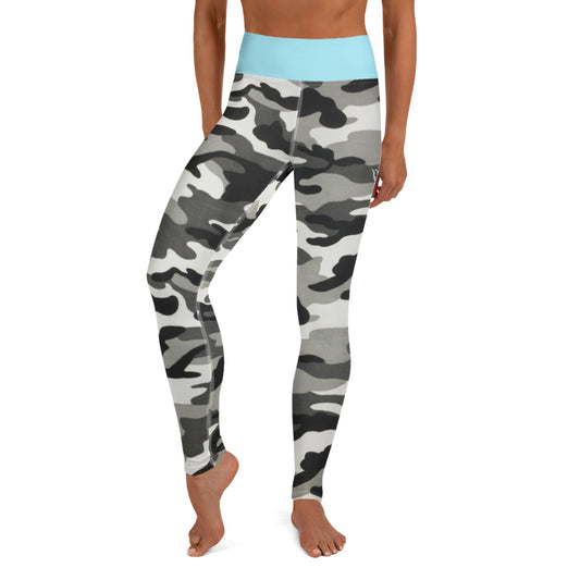 CAMO ICE BLUE YOGA LEGGINGS