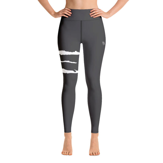 SCRATCH LEG, CHARCOAL BLACK LEGGINGS with Pocket