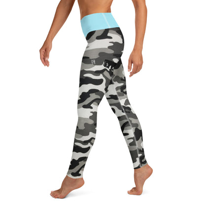 CAMO ICE BLUE YOGA LEGGINGS