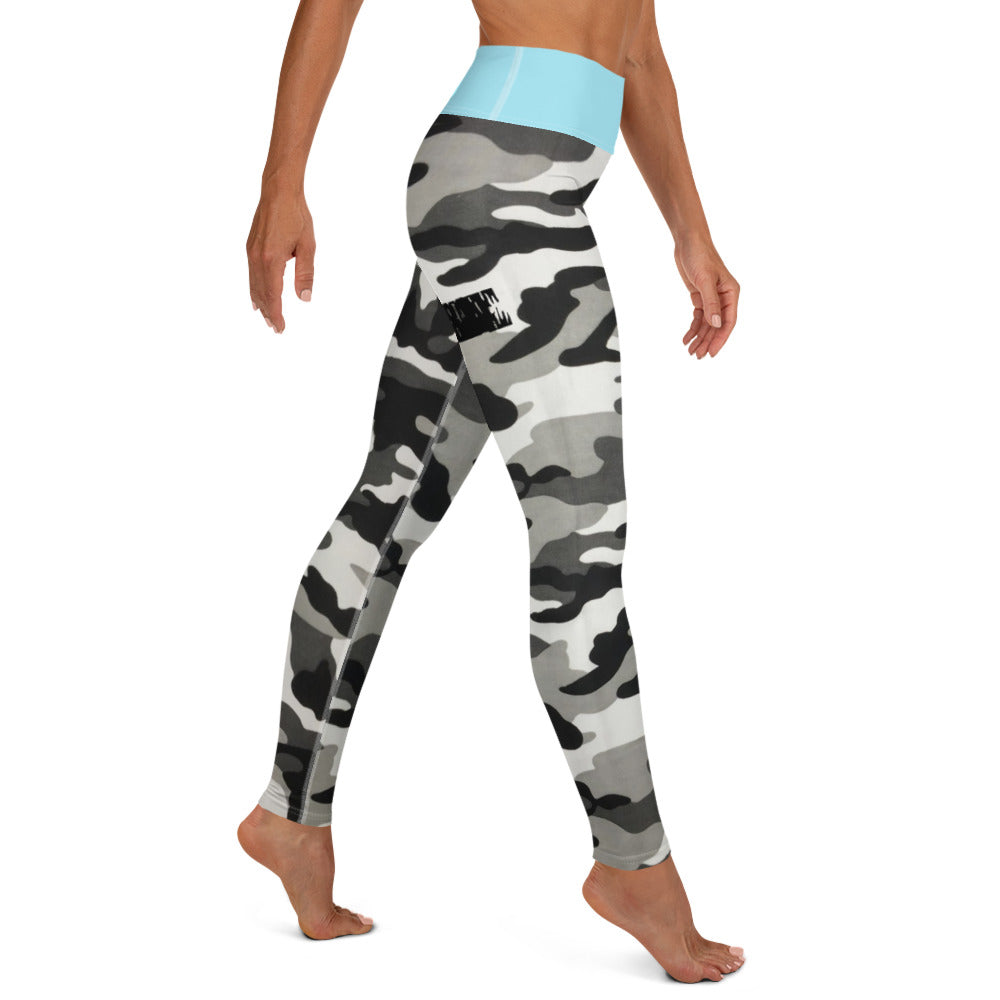 CAMO ICE BLUE YOGA LEGGINGS